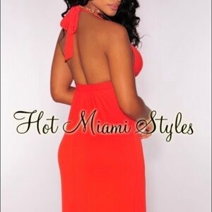 HOT Miami Styles Halter Maxi Dress NWT Size M